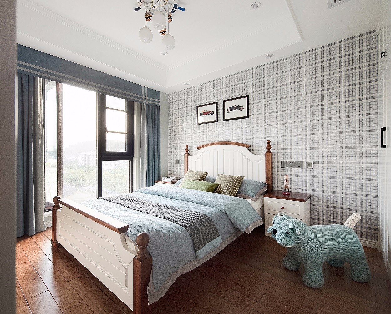 美式轻奢风格家装设计别墅装修效果图-次卧 美式轻奢风格家装设计别墅装修效果图-次卧