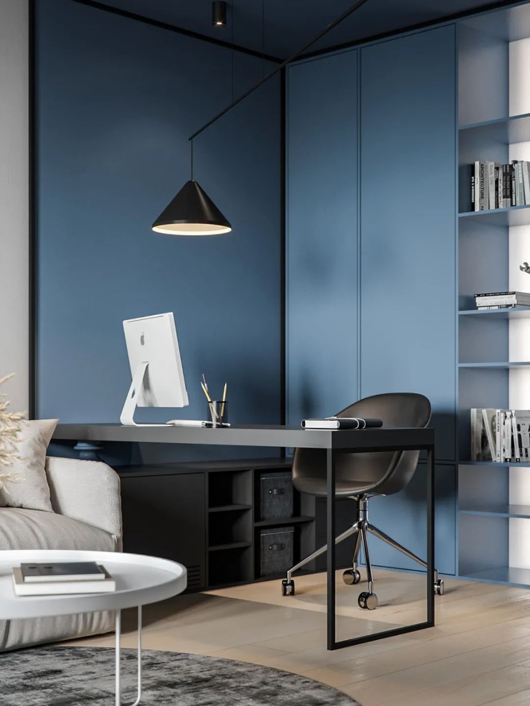 装修案例现代前卫风格室内装修效果图-书房 装修案例现代前卫风格室内装修效果图-书房